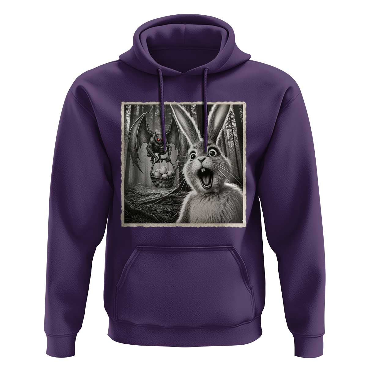 Funny Easter Bunny Selfie Mothman Egg Hunt Hoodie