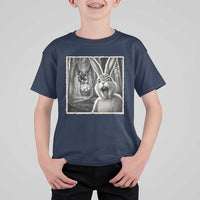 Funny Easter Bunny Selfie Mothman Egg Hunt T Shirt For Kid