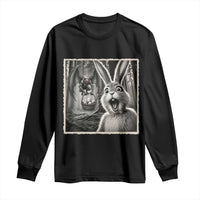 Funny Easter Bunny Selfie Mothman Egg Hunt Long Sleeve Shirt
