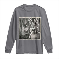 Funny Easter Bunny Selfie Mothman Egg Hunt Long Sleeve Shirt