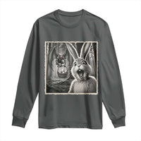 Funny Easter Bunny Selfie Mothman Egg Hunt Long Sleeve Shirt