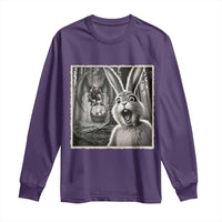 Funny Easter Bunny Selfie Mothman Egg Hunt Long Sleeve Shirt