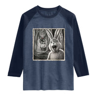 Funny Easter Bunny Selfie Mothman Egg Hunt Raglan Shirt