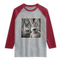 Funny Easter Bunny Selfie Mothman Egg Hunt Raglan Shirt