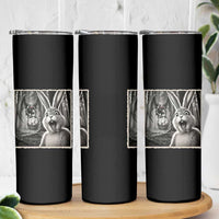 Funny Easter Bunny Selfie Mothman Egg Hunt Skinny Tumbler