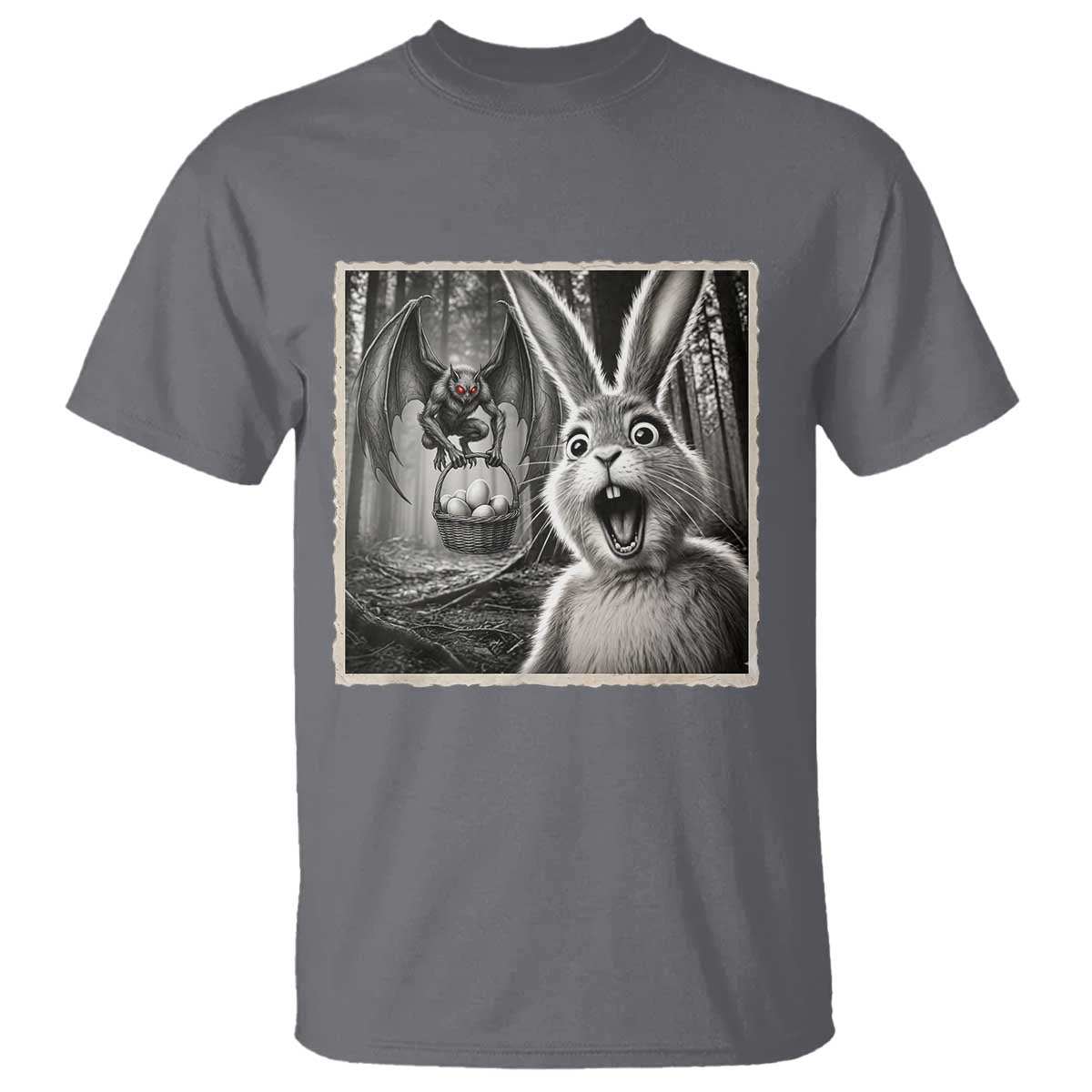 Funny Easter Bunny Selfie Mothman Egg Hunt T Shirt