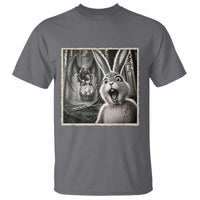 Funny Easter Bunny Selfie Mothman Egg Hunt T Shirt