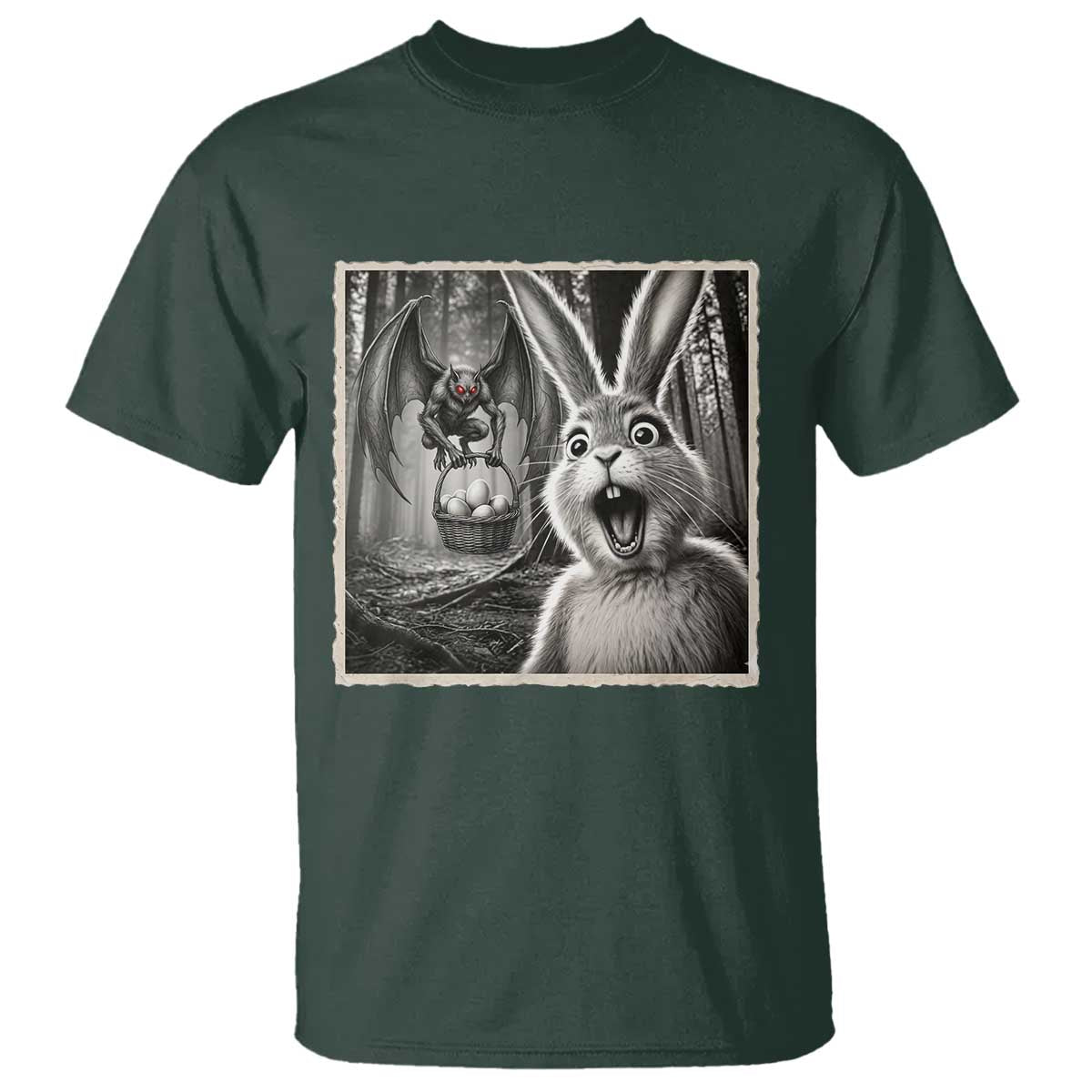 Funny Easter Bunny Selfie Mothman Egg Hunt T Shirt