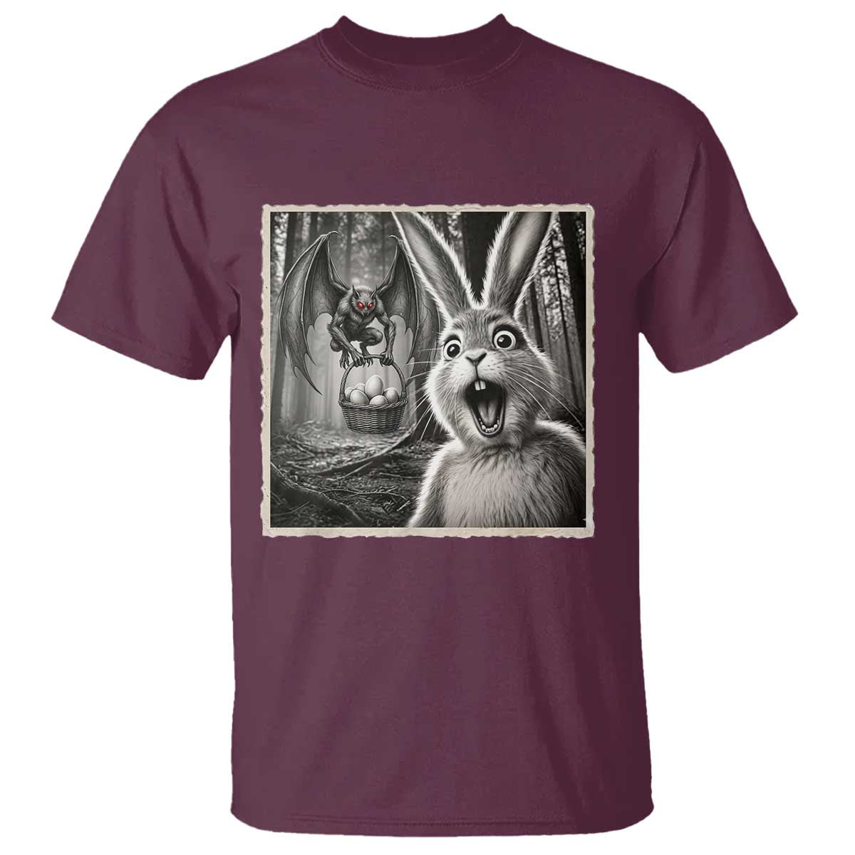 Funny Easter Bunny Selfie Mothman Egg Hunt T Shirt