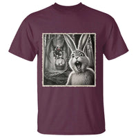 Funny Easter Bunny Selfie Mothman Egg Hunt T Shirt
