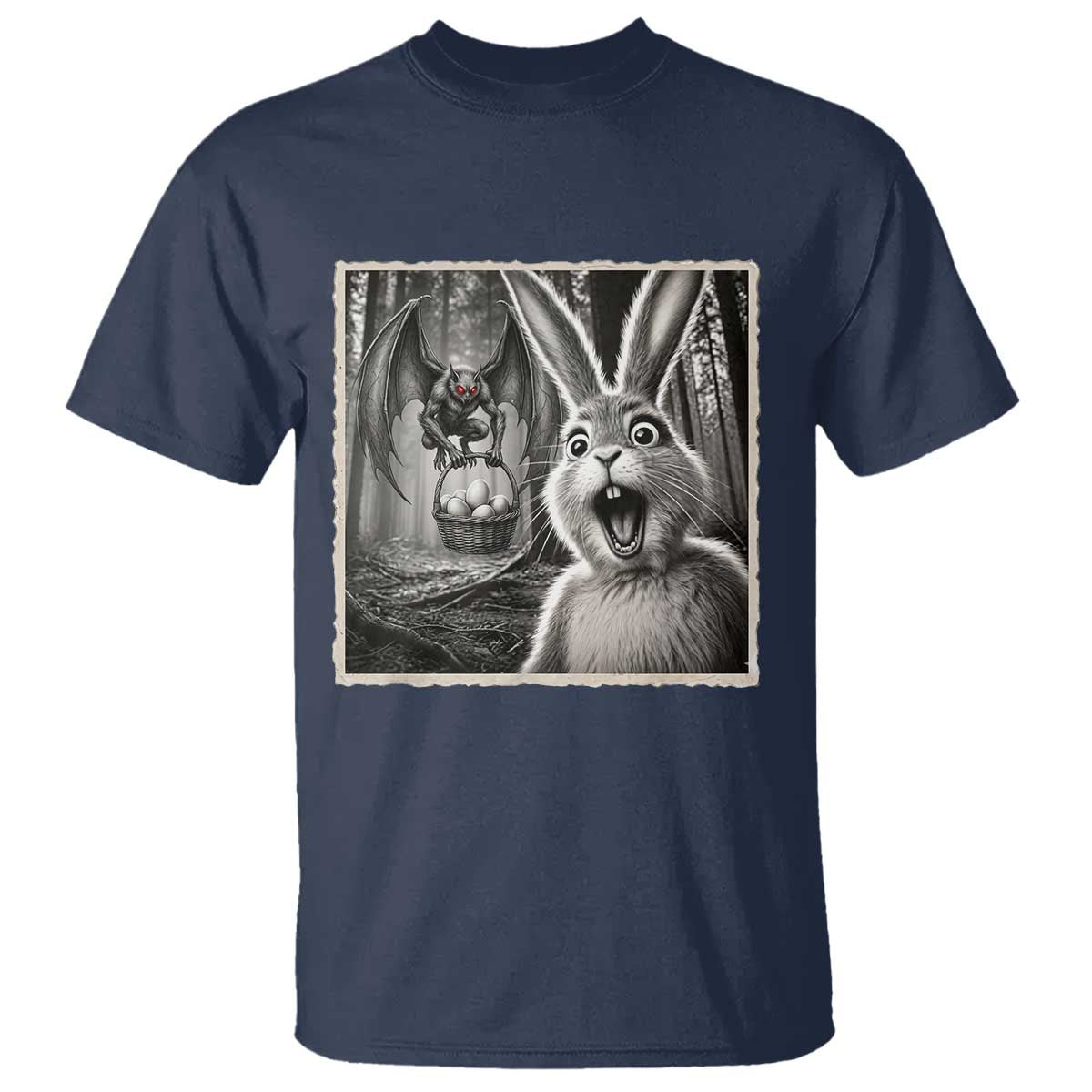 Funny Easter Bunny Selfie Mothman Egg Hunt T Shirt