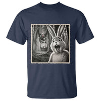 Funny Easter Bunny Selfie Mothman Egg Hunt T Shirt