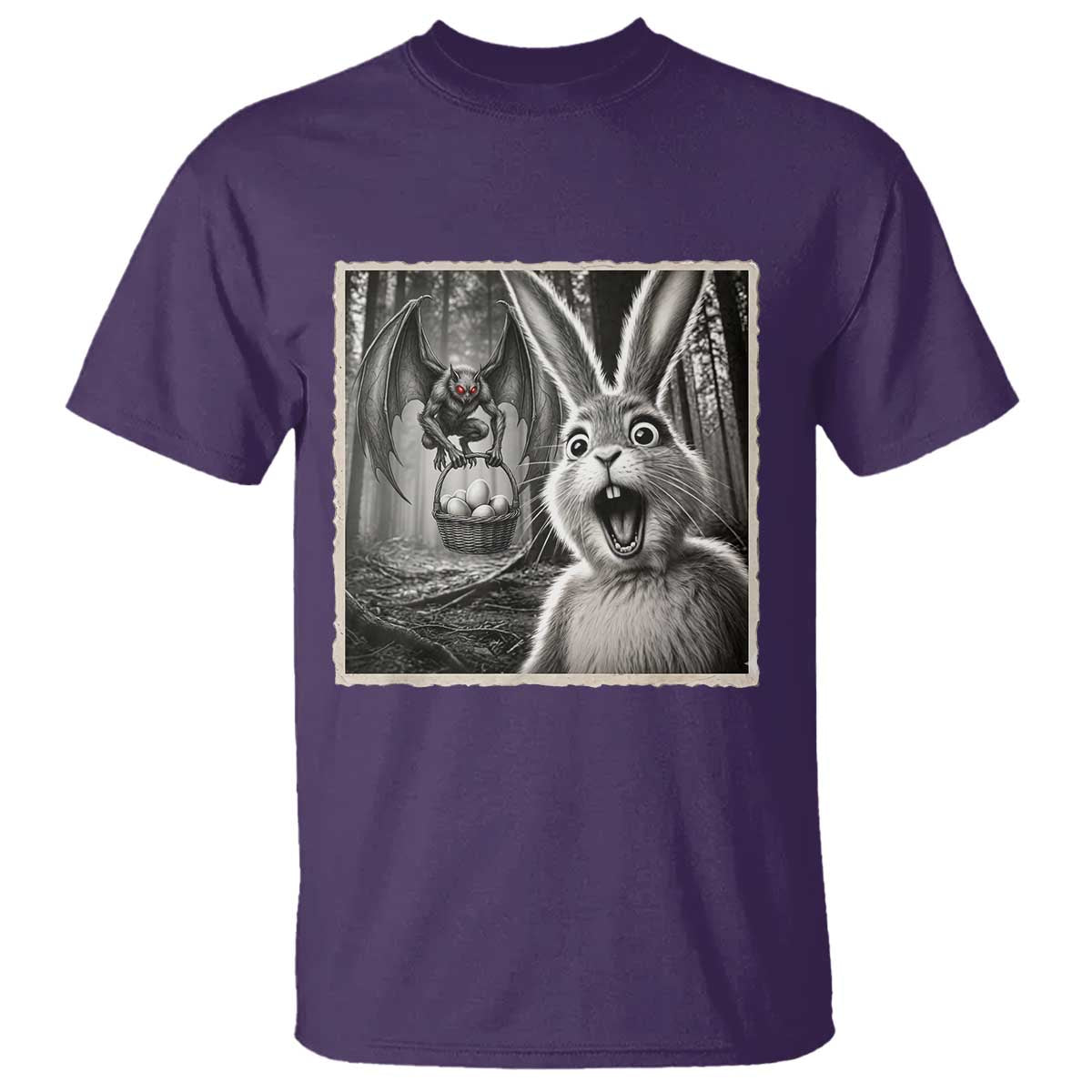 Funny Easter Bunny Selfie Mothman Egg Hunt T Shirt