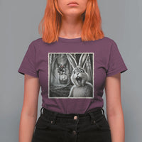 Funny Easter Bunny Selfie Mothman Egg Hunt T Shirt For Women