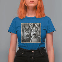 Funny Easter Bunny Selfie Mothman Egg Hunt T Shirt For Women