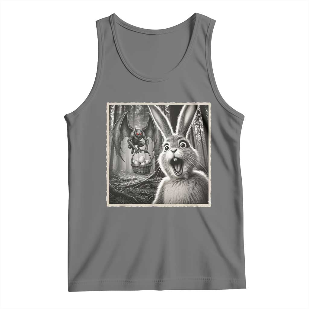 Funny Easter Bunny Selfie Mothman Egg Hunt Tank Top