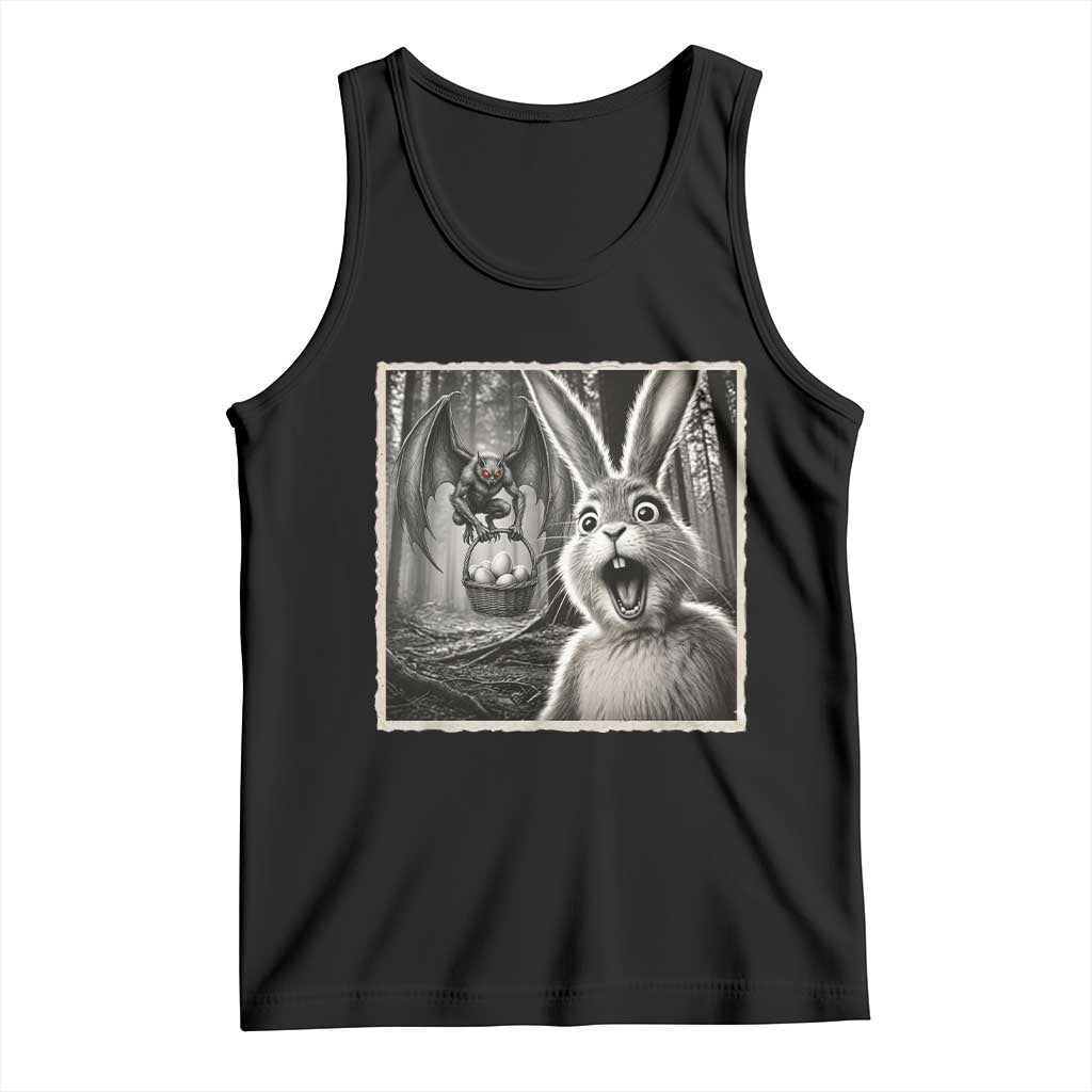 Funny Easter Bunny Selfie Mothman Egg Hunt Tank Top