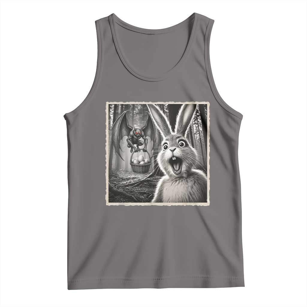 Funny Easter Bunny Selfie Mothman Egg Hunt Tank Top