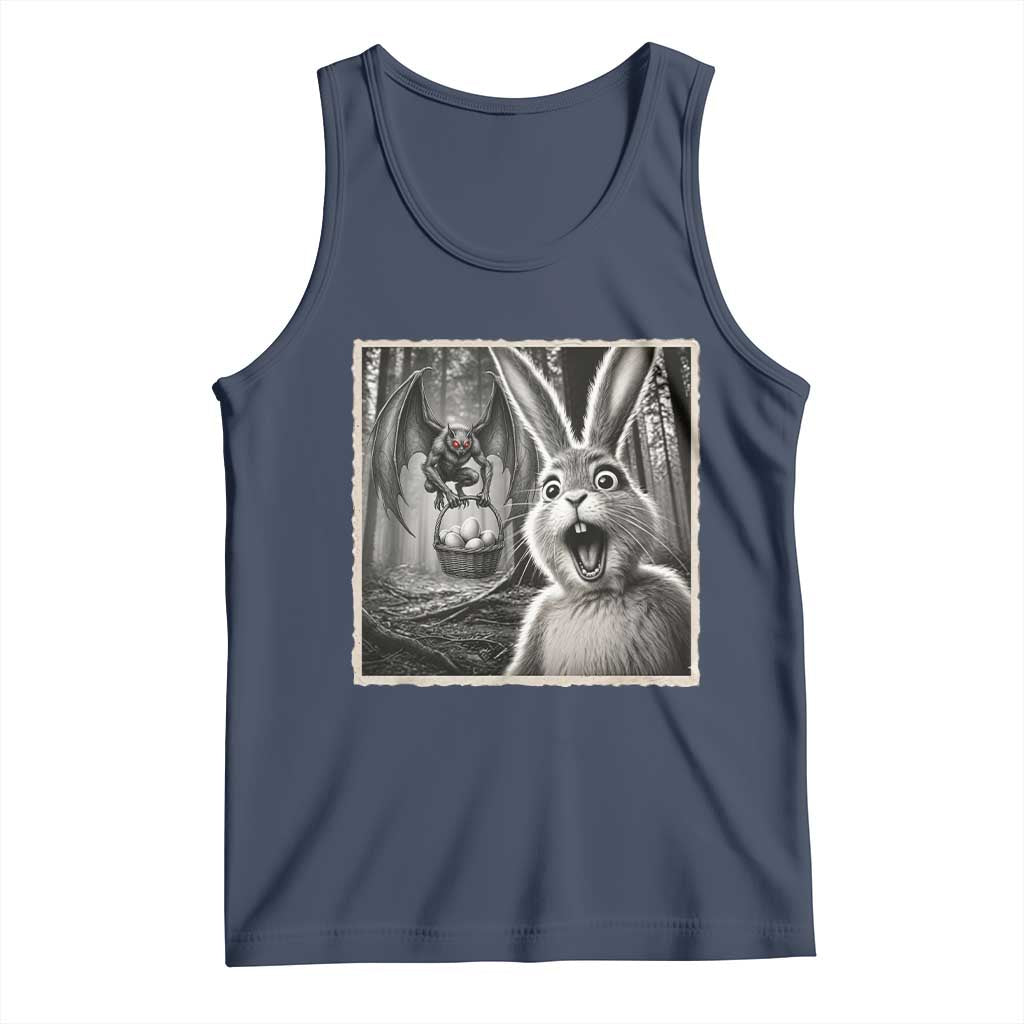 Funny Easter Bunny Selfie Mothman Egg Hunt Tank Top