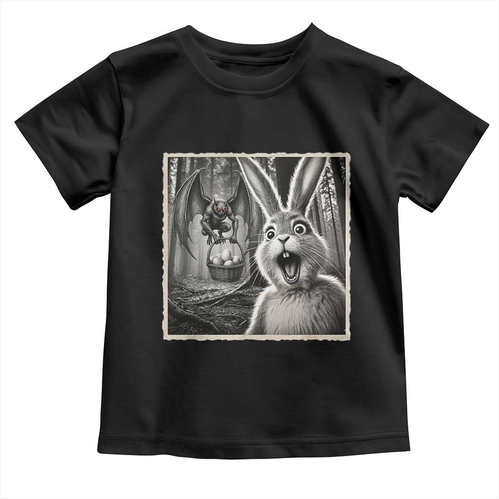 Funny Easter Bunny Selfie Mothman Egg Hunt Toddler T Shirt