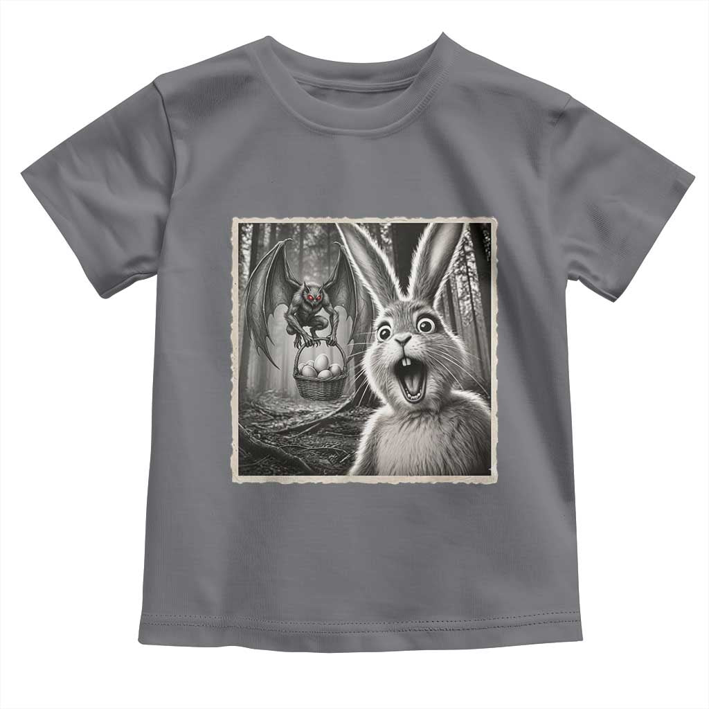 Funny Easter Bunny Selfie Mothman Egg Hunt Toddler T Shirt
