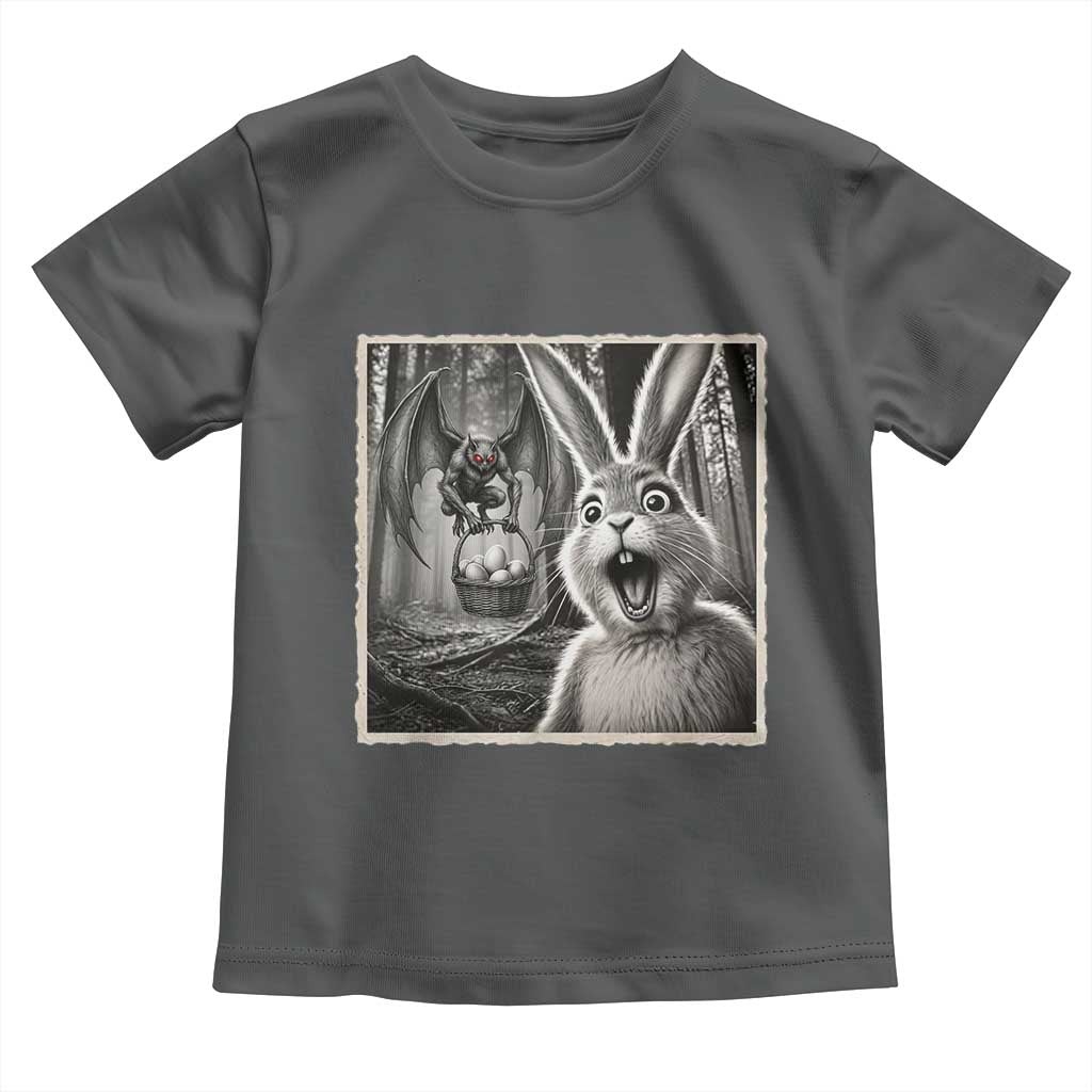 Funny Easter Bunny Selfie Mothman Egg Hunt Toddler T Shirt
