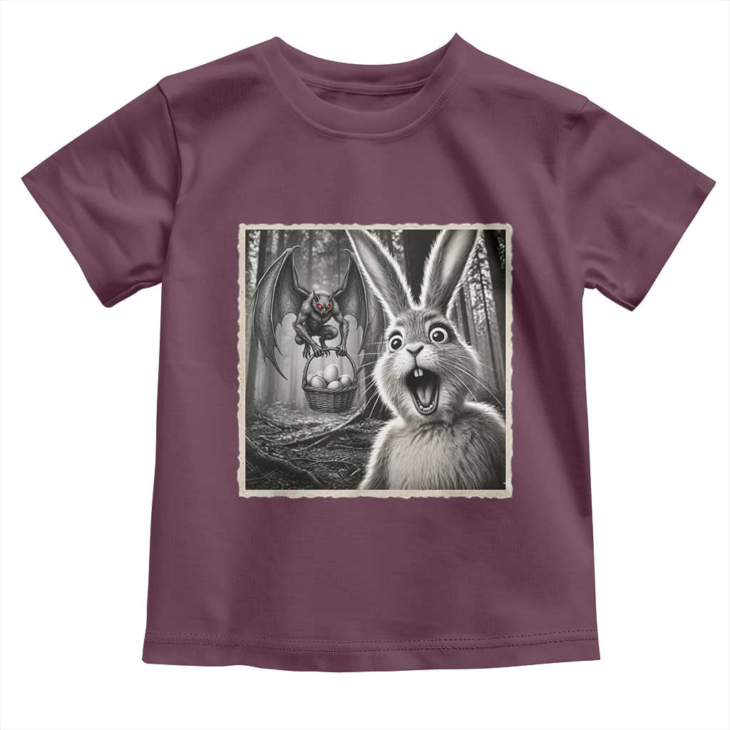 Funny Easter Bunny Selfie Mothman Egg Hunt Toddler T Shirt