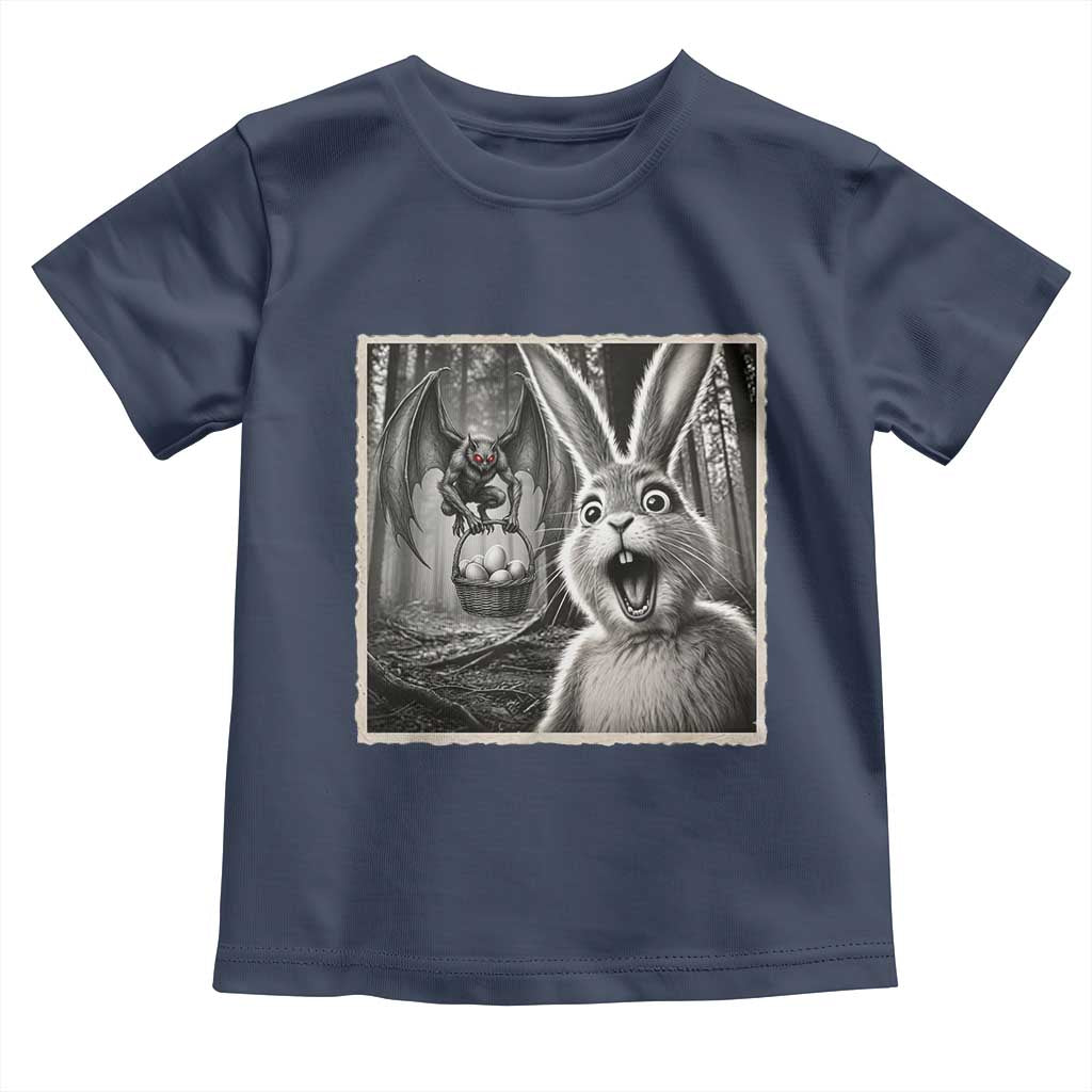Funny Easter Bunny Selfie Mothman Egg Hunt Toddler T Shirt
