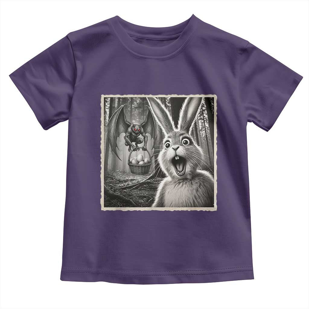 Funny Easter Bunny Selfie Mothman Egg Hunt Toddler T Shirt