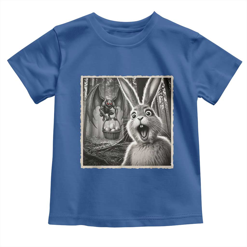 Funny Easter Bunny Selfie Mothman Egg Hunt Toddler T Shirt