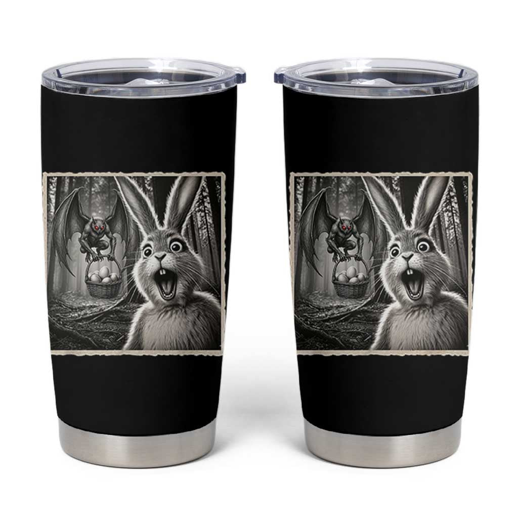 Funny Easter Bunny Selfie Mothman Egg Hunt Tumbler Cup