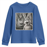 Funny Easter Bunny Selfie Mothman Egg Hunt Youth Sweatshirt