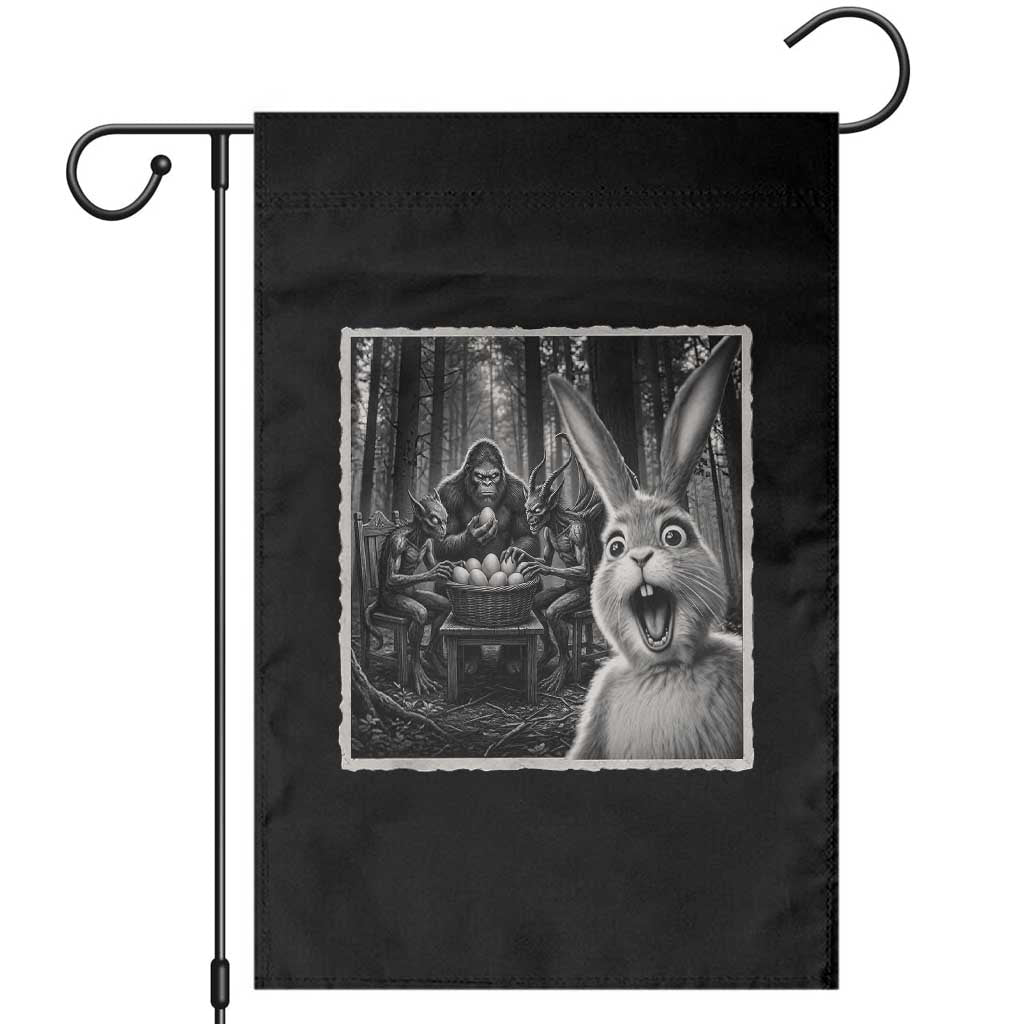 Funny Easter Bunny Selfie Garden Flag Bigfoot Jersey Devil Chupacabra Egg Hunt