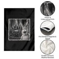Funny Easter Bunny Selfie Garden Flag Bigfoot Jersey Devil Chupacabra Egg Hunt