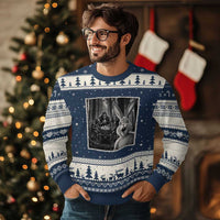 Funny Easter Bunny Selfie Ugly Christmas Sweater Bigfoot Jersey Devil Chupacabra Egg Hunt