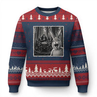 Funny Easter Bunny Selfie Ugly Christmas Sweater Bigfoot Jersey Devil Chupacabra Egg Hunt