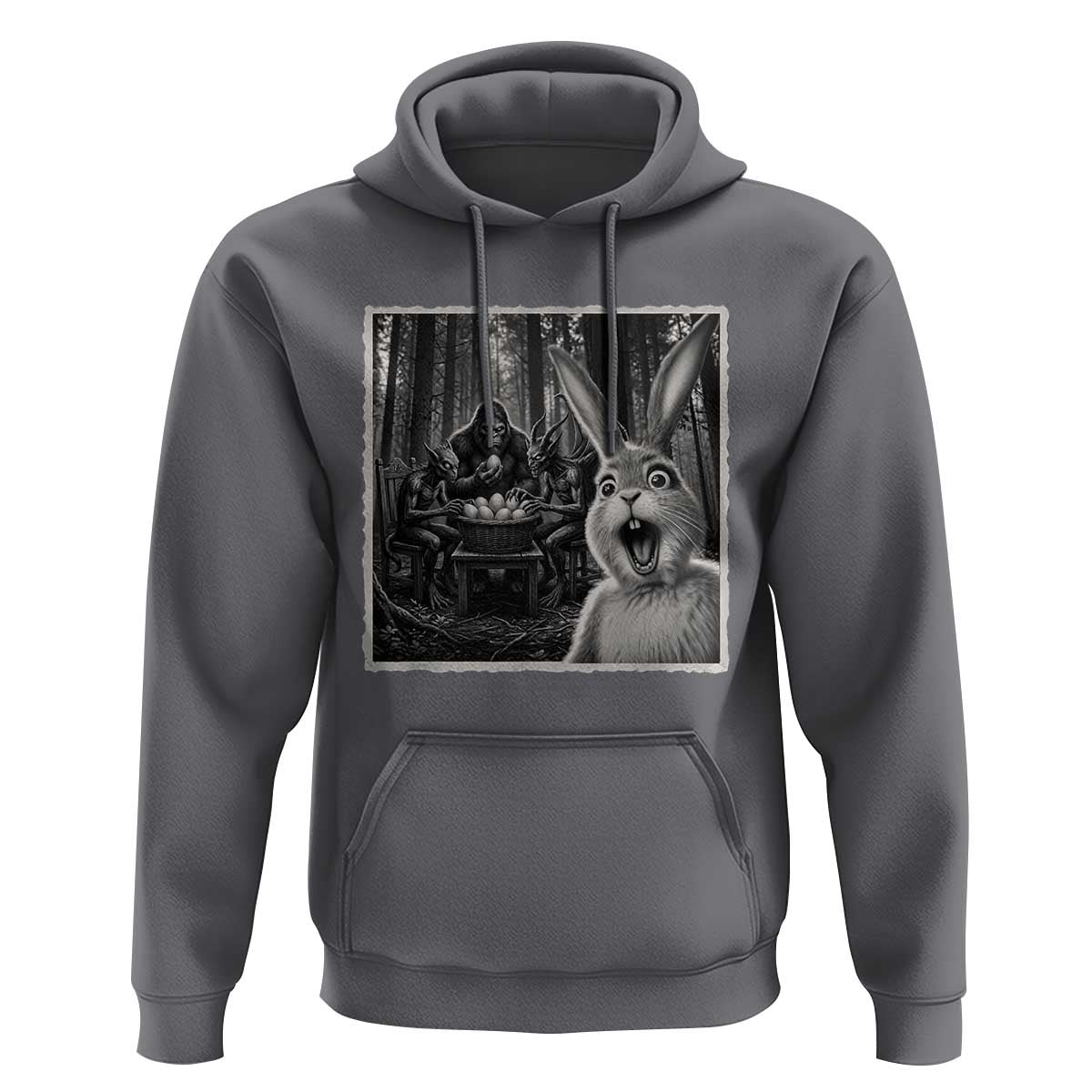 Funny Easter Bunny Selfie Hoodie Bigfoot Jersey Devil Chupacabra Egg Hunt