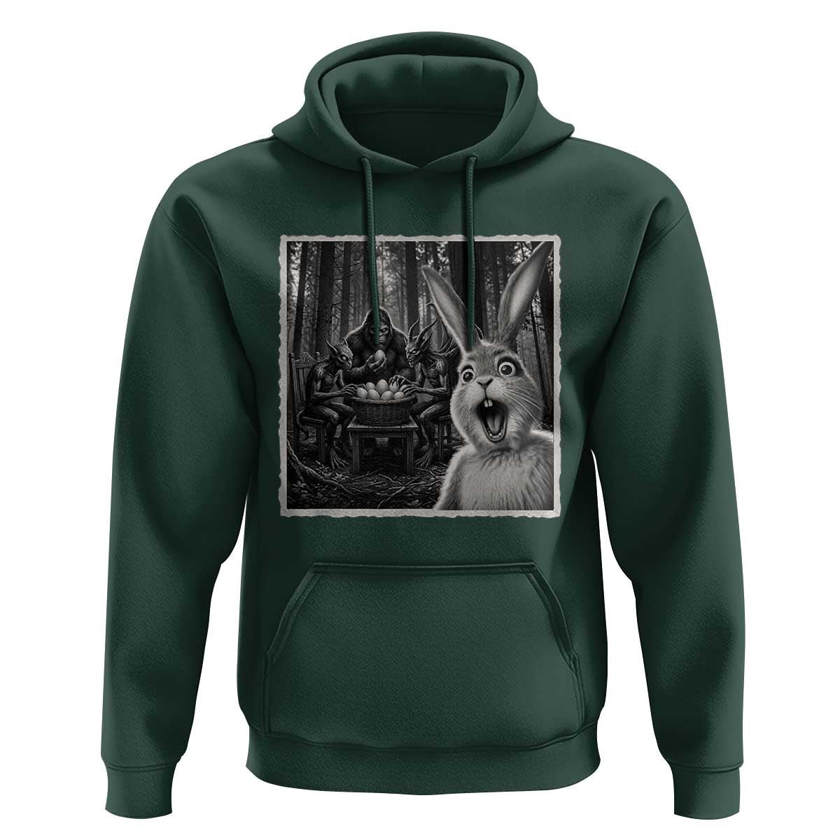 Funny Easter Bunny Selfie Hoodie Bigfoot Jersey Devil Chupacabra Egg Hunt