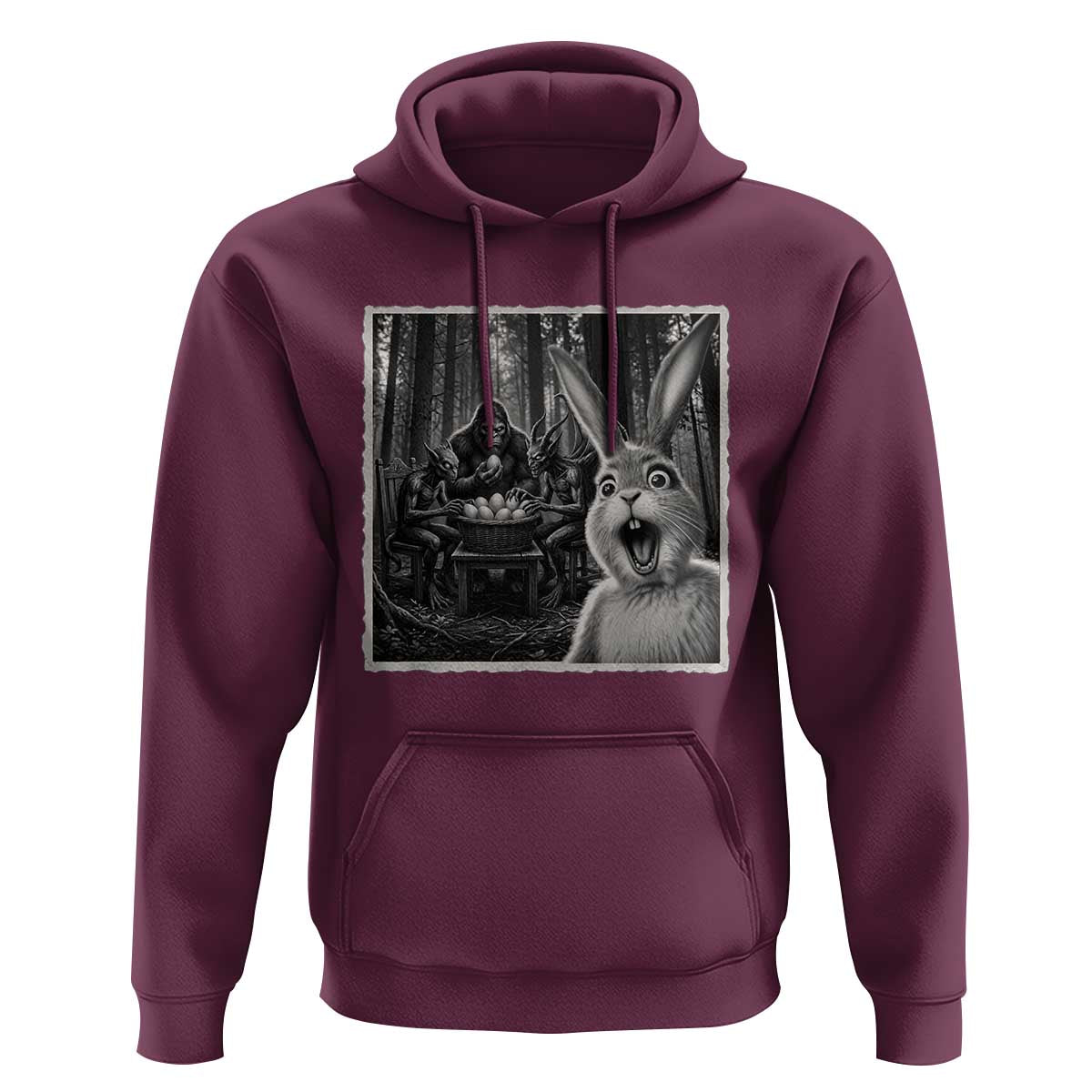 Funny Easter Bunny Selfie Hoodie Bigfoot Jersey Devil Chupacabra Egg Hunt