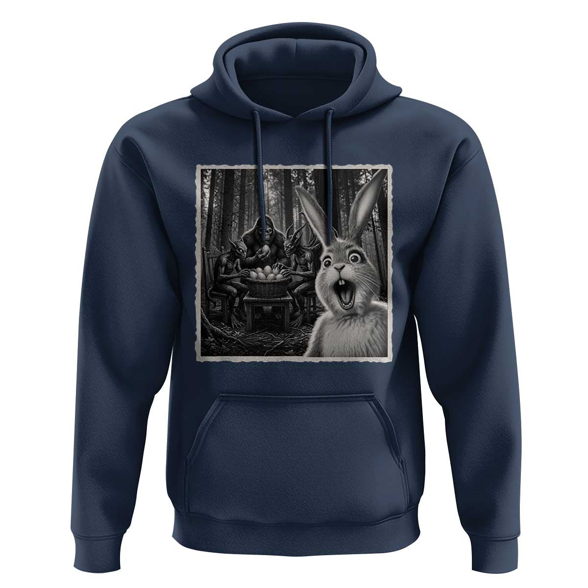 Funny Easter Bunny Selfie Hoodie Bigfoot Jersey Devil Chupacabra Egg Hunt