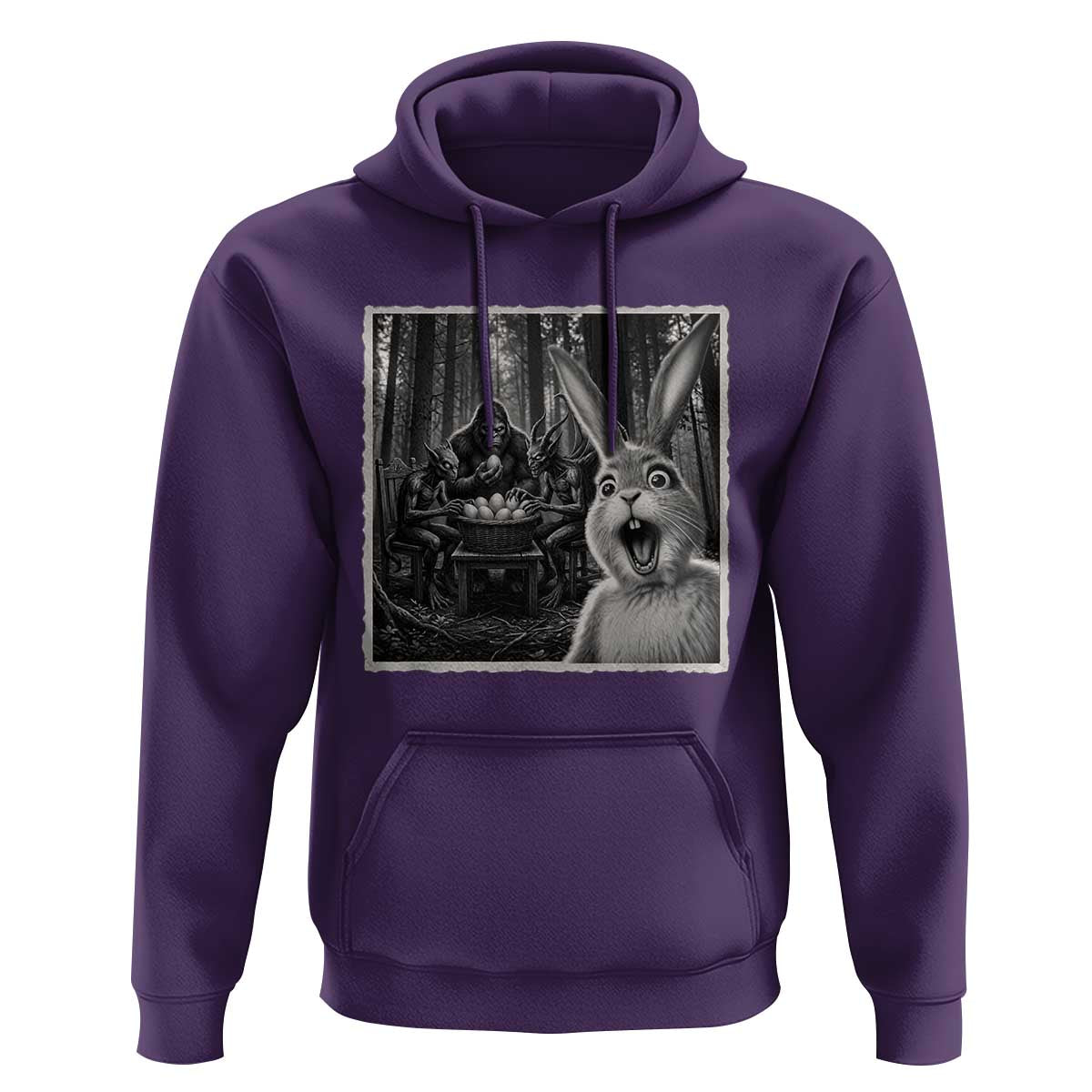Funny Easter Bunny Selfie Hoodie Bigfoot Jersey Devil Chupacabra Egg Hunt