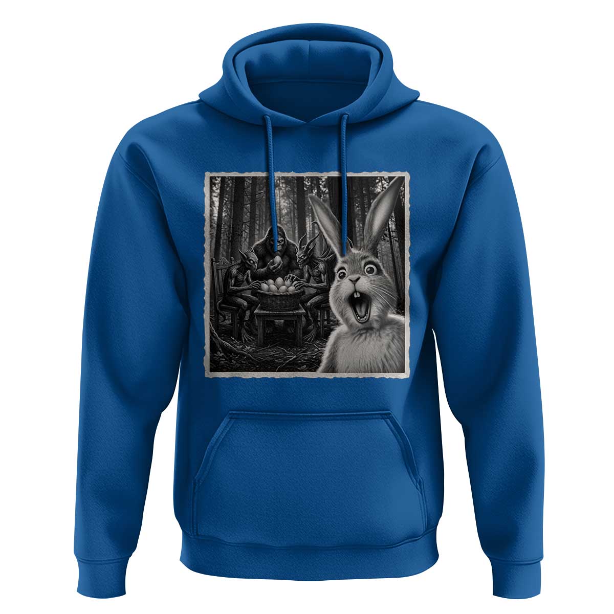 Funny Easter Bunny Selfie Hoodie Bigfoot Jersey Devil Chupacabra Egg Hunt