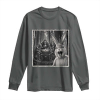 Funny Easter Bunny Selfie Long Sleeve Shirt Bigfoot Jersey Devil Chupacabra Egg Hunt