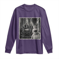 Funny Easter Bunny Selfie Long Sleeve Shirt Bigfoot Jersey Devil Chupacabra Egg Hunt
