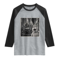 Funny Easter Bunny Selfie Raglan Shirt Bigfoot Jersey Devil Chupacabra Egg Hunt