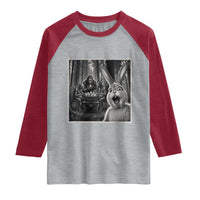 Funny Easter Bunny Selfie Raglan Shirt Bigfoot Jersey Devil Chupacabra Egg Hunt