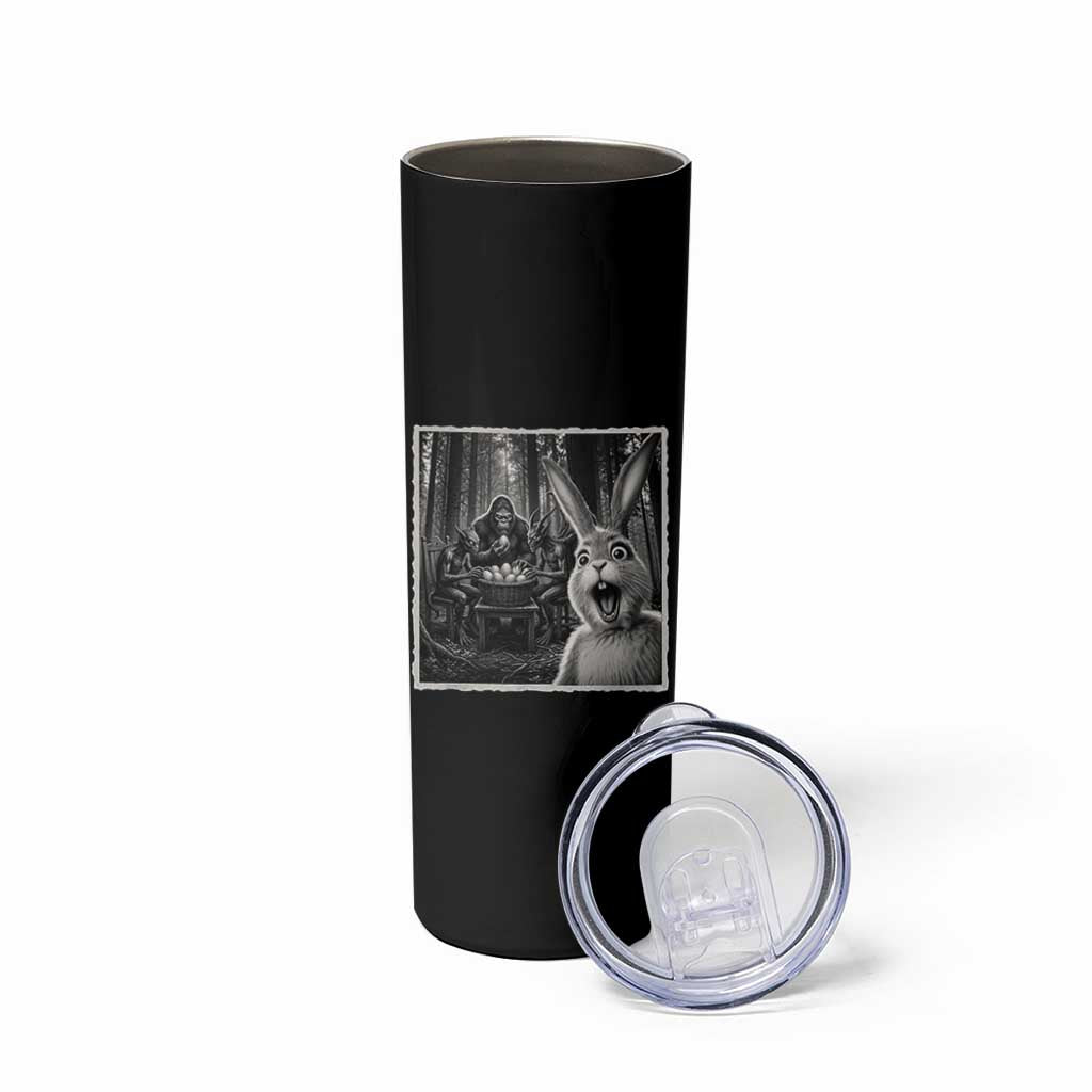 Funny Easter Bunny Selfie Skinny Tumbler Bigfoot Jersey Devil Chupacabra Egg Hunt