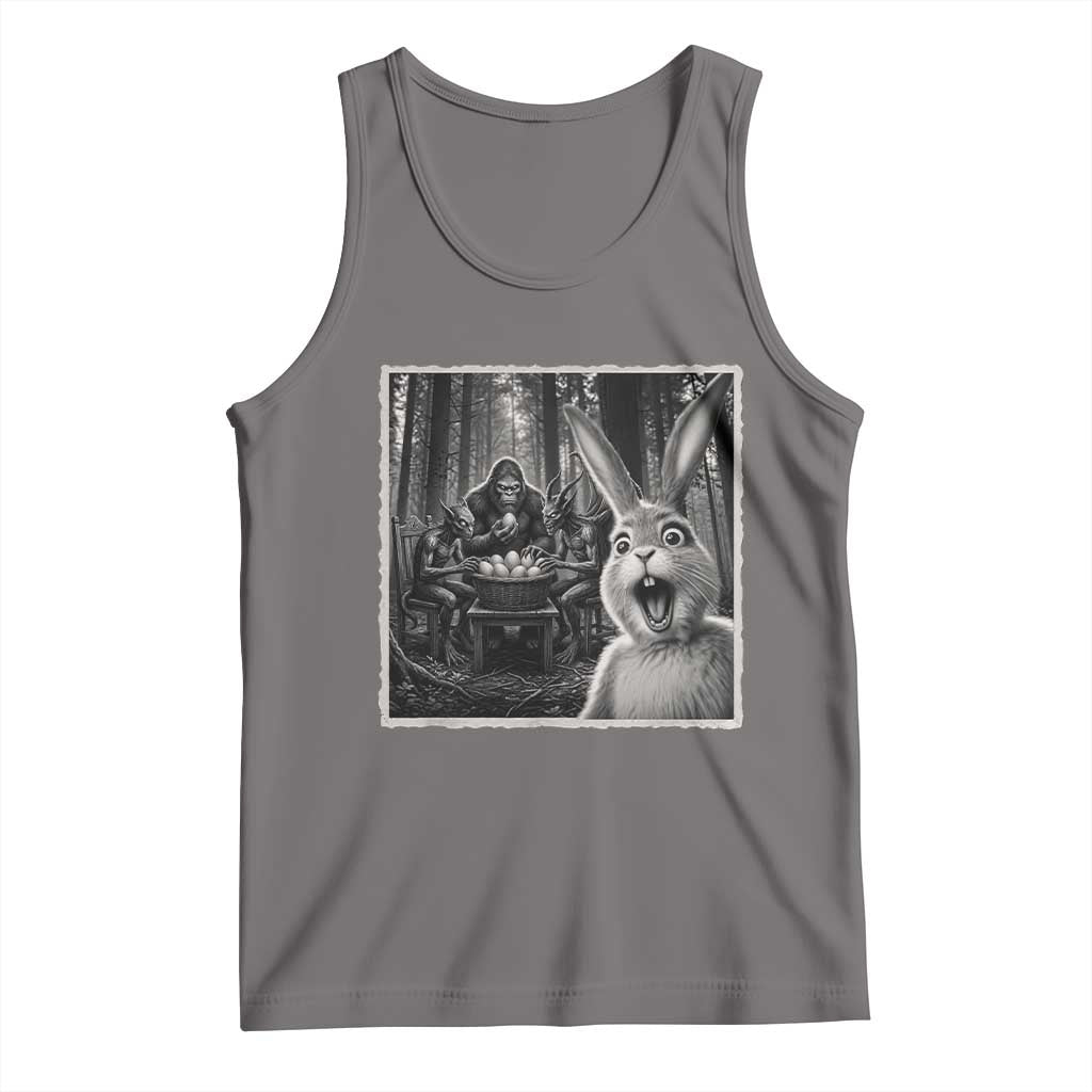 Funny Easter Bunny Selfie Tank Top Bigfoot Jersey Devil Chupacabra Egg Hunt