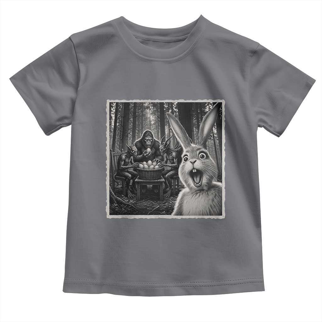 Funny Easter Bunny Selfie Toddler T Shirt Bigfoot Jersey Devil Chupacabra Egg Hunt