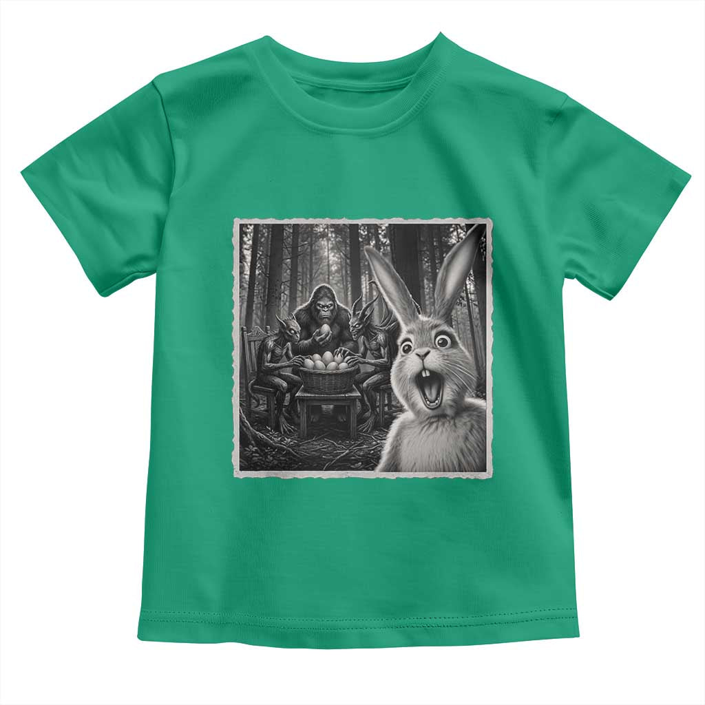 Funny Easter Bunny Selfie Toddler T Shirt Bigfoot Jersey Devil Chupacabra Egg Hunt